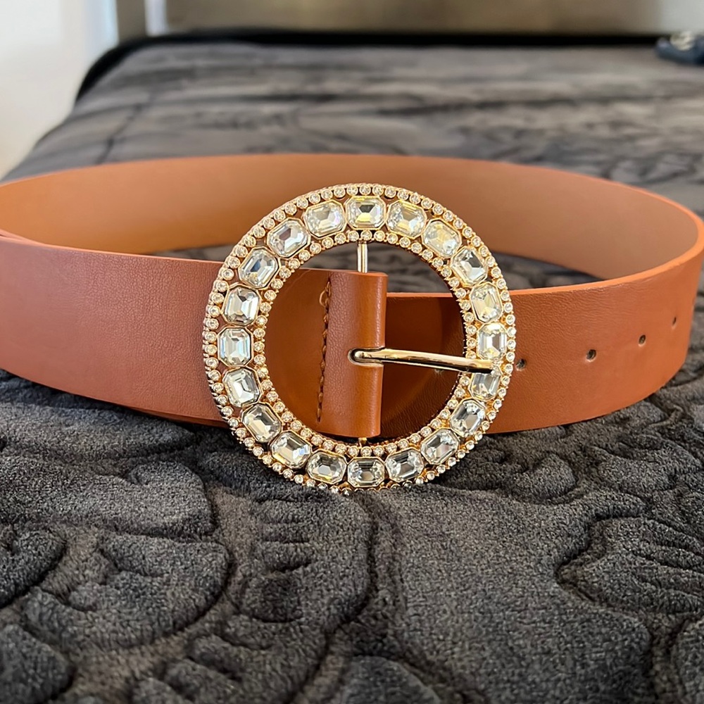 Faux leather belt